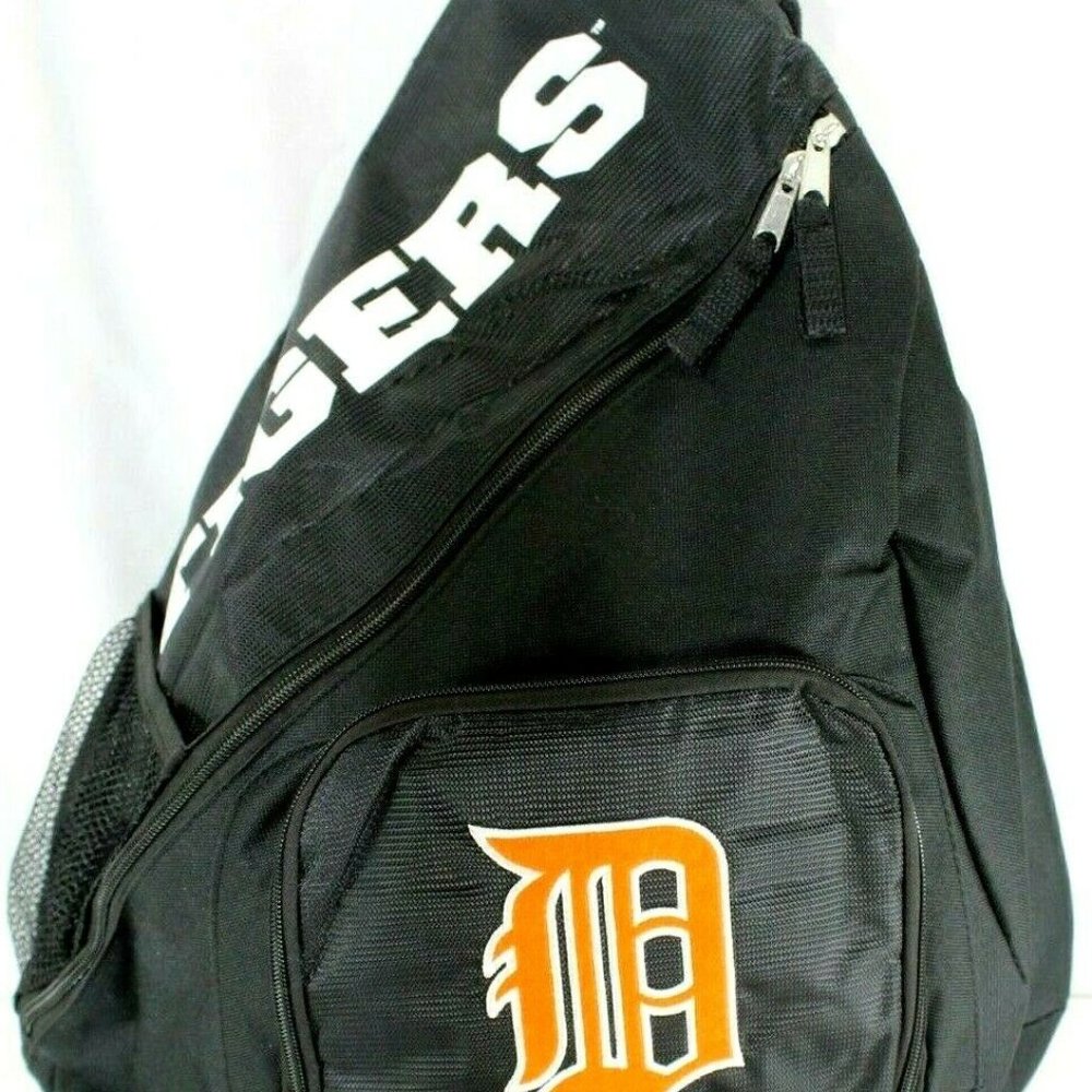 MLB Detroit Tigers Black Sling Backpack Teardrop